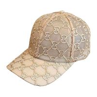 Gorra de béisbol unisex de 6 paneles de denim con lentejuelas y pedrería, estilo deportivo, de sarga, con visera protectora contra el viento y el sol, mercerizada, al por mayor.
