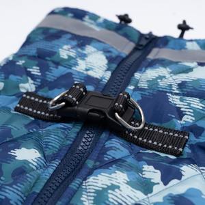 शरद ऋतु सर्दियों के छोटे मध्यम बड़े कुत्ते के कपड़े जैकेट कपास कोट सरल रूप से मुद्रित पैटर्न को आरामदायक के लिए बनाया गया - Product Image 5