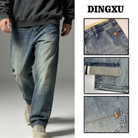 Jeans classiques à cinq poches pour hommes, denim bleu délavé, coupe droite, OEM ODM, échantillon rapide, faible MOQ, logo personnalisé, fabricant de pantalons