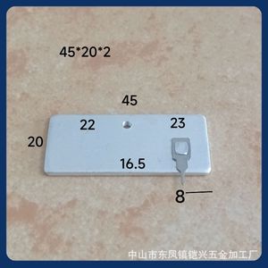 Aluminum Heat Sink 45x20x2 Mm Rectangular Aluminum <b>Block</b> For Mosfet Schottky Diode Scr Heat Dissipation - Product Image 3