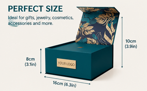 Caja de Regalo Magnética Rígida Personalizada, con Diseño Floral Dorado de Lujo, Estructura Resistente para Joyería, Regalos - Product Image 6