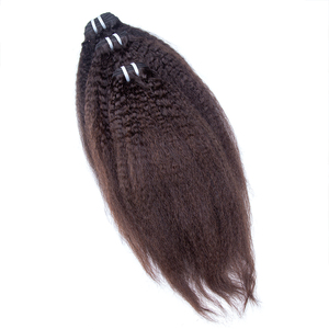 XBL prix de gros cheveux crépus droits cambodgiens paquets de cheveux humains extensions brésiliennes 12A pour grossiste - Product Image 3