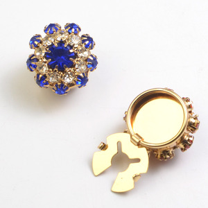 Thời Trang Quyến Rũ Màu Đỏ Màu Hồng Rhinestone Pha Lê Có Thể Tháo Rời Nút Bao Gồm Ngọc Phù Hợp Với Đám Cưới Phụ Kiện Trượt Trên Nút Bao Gồm - Product Image 4