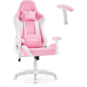 Sillas <span class=keywords><strong>Gamer</strong></span> Económicas OEM ODM, <span class=keywords><strong>Silla</strong></span> de Computadora de Cuero Rosa <span class=keywords><strong>y</strong></span> Blanco, Buen Precio, <span class=keywords><strong>Silla</strong></span> <span class=keywords><strong>Gamer</strong></span> para Sala de Juegos - Product Image 1