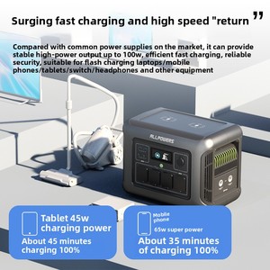 Station d'alimentation solaire portable 1800W, système de générateur UPS extérieur, capacité 1152Wh, alimentation automobile, lampe torche, démarreur de voiture, MPPT - Product Image 4