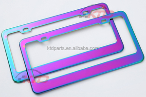 Marco de <span class=keywords><strong>matrícula</strong></span> de coche de aleación de aluminio personalizado estándar KTD EE. UU., soporte de Metal para placa de coche, marco de <span class=keywords><strong>matrícula</strong></span> metálico para motocicleta - Product Image 2