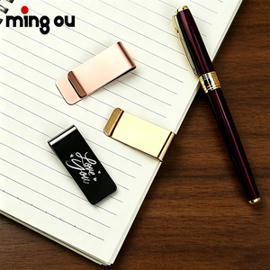 คลิปหนีบ<span class=keywords><strong>เงิน</strong></span>แบบมีประกาย พร้อมสลักเลเซอร์โลโก้ตามสั่ง สีโรสโกลด์ขัดเงา ทำจากสแตนเลสสตีล เหมาะสำหรับเป็นของขวัญเพื่อนเจ้าบ่าว หรือผู้บริหาร ใช้หนีบธนบัตร - Product Image 2