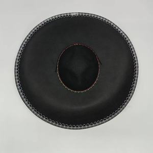 Sombrero Fedora Negro de Ala Ancha de Fieltro con Adorno de Pompón Blanco para Eventos de Negocios, Casual, Cinco de Mayo y Carnaval - Product Image 4