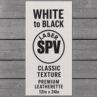 Feuille de similicuir laserable blanc-noir 12x24 pouces en gros avec patch thermocollant gravable vierge pour logos de casquettes