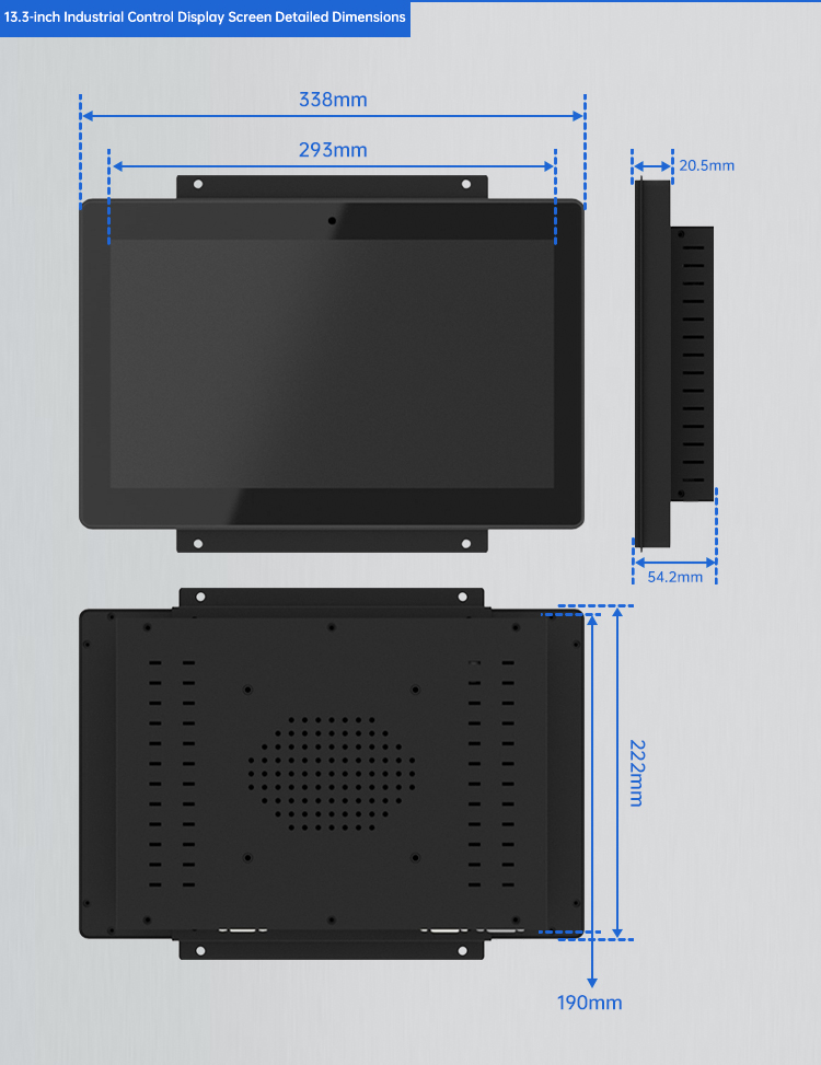 8 10 15 21 32 Inch Industrial Open Frame Monitor IP65 Waterproof PCAP Touch Screen with HD VGA for Embedded Kiosk