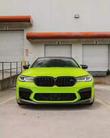 Pour BMW F90 M5 LCI, séparateur de pare-chocs avant en fibre de carbone véritable de haute qualité