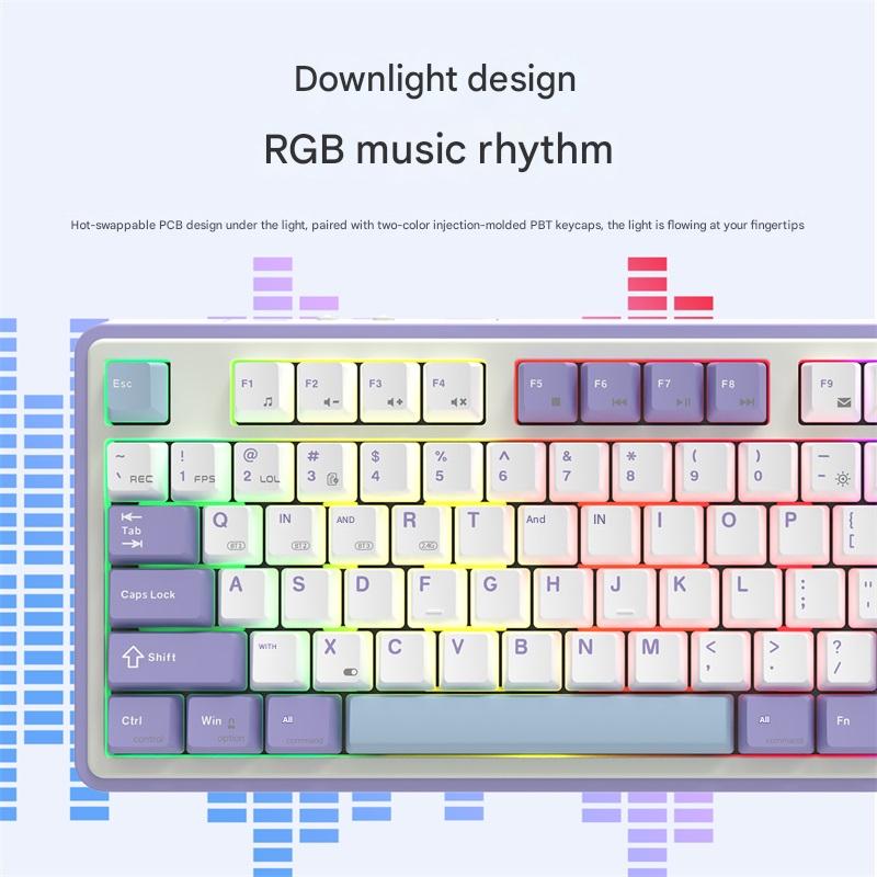 akiページ Ajazz Ak870 Plus Mechanical Keyboard Three-Mode Hot-Swappable