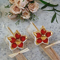 Perhiasan Fashion Zirkon Lapis Emas 18K Anting Flora Tahan Air Hipoalergenik Baja Tahan Karat  Anting Tusuk