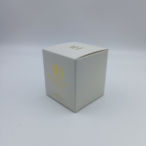 Caixa de Embalagem de Presente para Vela Artesanal de Luxo, em Papelão Reciclável com Laminação Brilhante, Design de Pastas Dobráveis, com Vantagem UV para Perfume - Product Image 5