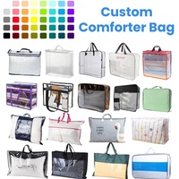 Sacs de rangement transparents en plastique non tissé pour couettes de garde-robe, literie réutilisable, housse de sari simple, emballage réutilisable