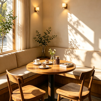 Vitrine de café en bois massif sur mesure / design d'intérieur de café de luxe