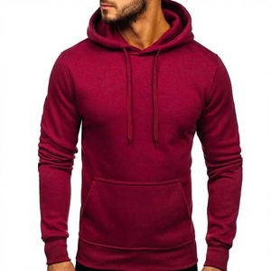 Sweat-shirt à capuche pour homme, coupe classique, 100% coton, doublure unie, tricoté, décontracté, pour l'hiver, avec poche, manches classiques - Product Image 5
