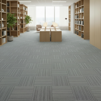 Dalles de moquette commerciales anti-statiques et écologiques à poils ras pour salles informatiques et bureaux