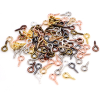 Lot de 200 mini-épingles à œil, crochets, œillets, vis filetées, 8 couleurs, fermoirs, crochets, accessoires pour la fabrication de bijoux DIY