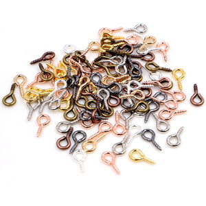 200 pz/lotto Mini Ganci a Occhiello Filettati Piccoli e Minuscoli, 8 Colori, Chiusure e Ganci per Creazione Gioielli Fai da Te - Product Image 3