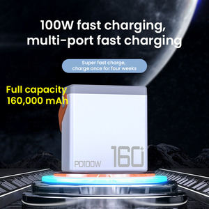 แบตสำรองพกพา 160000mAh PD 100W ช่องเสียบ Type-C IN/OUT รองรับ PD QC 3.0 สำหรับแล็ปท็อป พร้อมพอร์ต USB Type C หลายช่อง กำลังไฟสูง - Product Image 6