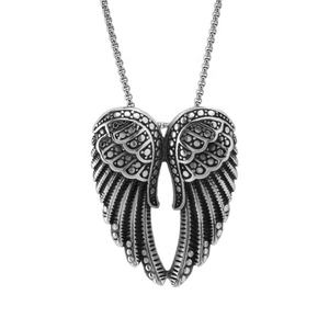 Collares de Alas de Ángel de Acero Inoxidable 316L para Parejas, Colgantes de Ángel Guardián, Collares para Chicas - Product Image 1