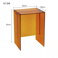 Tabouret de vanité moderne en acrylique en gros pour la décoration de meubles de chambre, salon, bureau et salle de bain pour hôtels