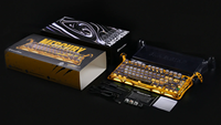Teclado Mecánico Inalámbrico para Juegos GravaStar Mercury K1 Pro, Tres Modos, 2.4Ghz, Diseño de 79 Teclas, RGB, Marco de Aluminio Negro Mate