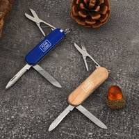 Couteau suisse miniature personnalisé avec logo, porte-clés, 5 en 1, multi-outils léger, couteau pliant, ensemble pour cadeau promotionnel