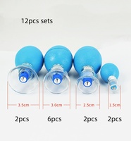 Ventouses magnétiques d'acupression en plastique pour thérapie par massage, lot de 12 pièces pour applications corporelles, soulagement des douleurs rhumatismales