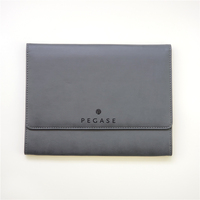 Estuche de soporte para Manual de documentos de coche de PU negro duradero de alta calidad con presentación de LOGOTIPO personalizado para uso comercial/promocional