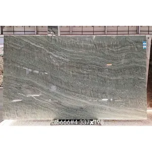Hỗ trợ thiên nhiên đá kỳ lạ đá màu xanh lá cây quartzit 3370x1980 giá tốt đẹp cắt giảm để kích thước và quá trình tường và sàn nhà trang trí gạch