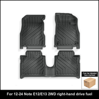 Tapis de sol TPE pour coffre de voiture, conduite à droite, sur mesure, Nissan NOTE E12 E13 2012-2024, toutes saisons, accessoires automobiles durables