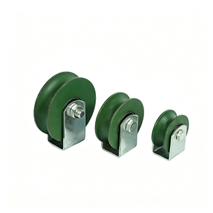 Rouleau de porte à rainure en V certifié CE avec support, en acier galvanisé robuste, double roulement, disponible en version OEM - Product Image 4