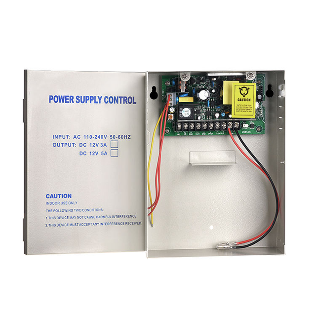DC12V 5A Switching Power Supply CCTV and Access Control System with Battery Backup Metal Box