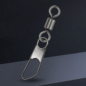 Aparejos de pesca, grúa giratoria de acero inoxidable con <span class=keywords><strong>Inter</strong></span> Lock B Snap, accesorios para Señuelos de Pesca, Clips, conector a presión de pesca - Product Image 1