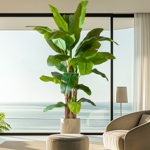 Vente en Gros de Bonsaï pour Décoration de Jardin Feuilles Tropicales Faux <span class=keywords><strong>Bananier</strong></span> Artificiel Plantes Artificielles pour la Décoration Intérieure - Product Image 3