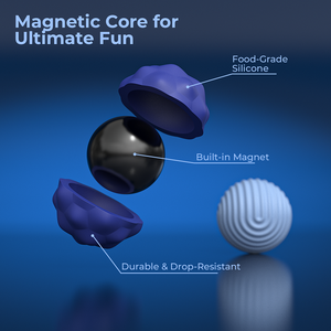 Jouet sensoriel en silicone, balle magnétique <span class=keywords><strong>anti</strong></span>-<span class=keywords><strong>stress</strong></span>, jouet <span class=keywords><strong>anti</strong></span>-<span class=keywords><strong>stress</strong></span> pour l'anxiété, le TDAH, l'autisme, les adultes, cadeau de thérapie - Product Image 2