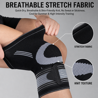Qiangjin Ensemble de genouillères de compression en tricot flexible pour le sport, avec soutien pour la cheville, le coude et le poignet, et pour la marche à quatre pattes