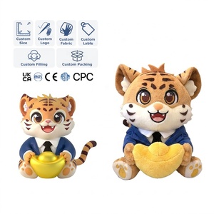 Fabricante de Peluches Personalizados de Tigre, Peluche de Lujo con Traje de Negocios, Muñeco de Tigre Bordado Suave para Regalos Promocionales - Product Image 1