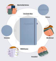 Agenda scolaire personnalisable A5/A6/B5 avec reliure à chevalet ou reliure cousue, couverture rigide en lin/tissu, planificateur et carnet de notes