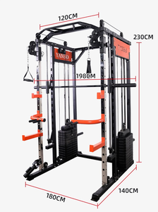 Station multifonctionnelle Nouveau style Équipement de gymnastique commerciale Smith Machine Frame Squat <span class=keywords><strong>Trainer</strong></span> - Product Image 3
