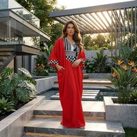 Robes d'été africaines pour femmes, longue robe maxi, abaya musulmane, mode Dashiki, col en V, patchwork, polyester, vêtements africains