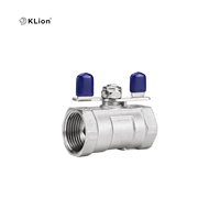 Válvula de Bola Manual KLION de Acero Inoxidable 201/304/316 NPT BSPT DN6, Resistente a Ácidos, con Manija de Mariposa, OEM, 1 Pieza