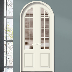 Современные простые высококачественные арочные стеклянные деревянные двойные двери из композитного материала с шумоизоляцией для спальни, отеля, ванной комнаты, кухни <span class=keywords><strong>TNB</strong></span> 5 - Product Image 6