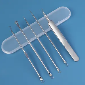 Professional Beauty Care Tool Stainless Steel Blackhead Tweezers Pimple Popper Extractor Blackhead Remover Tool Extractor