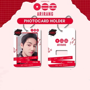 Portachiavi in acrilico Kpop all'ingrosso per fotocard di <span class=keywords><strong>Jimin</strong></span> (5° album Arirang), Suga, J-Hope, Jin, RM - Custodia protettiva per fotocard dei fan - Product Image 4