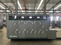 Machine de fabrication de boîtes en carton à grande vitesse avec imprimante flexographique double couleur, découpeuse rotative et fendeuse