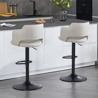 Chaises de bar modernes et simples pour table d'îlot, avec dossier réglable, pour comptoir de bar haut