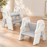 Tabouret d'Appoint Pliable à 2 Niveaux pour Enfants, Design Moderne en Plastique, Écologique et Durable, Utilisation en Chambre, OEM/ODM Disponible